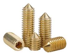 Tornillo hexagonal de latón, cabeza Allen, cono, Grub, juego de punto, M3, M4, M5, M6, * 3, 4mm, 5mm, 6mm, 8mm, 10mm, 12mm, 16mm, 20mm 2024 - compra barato