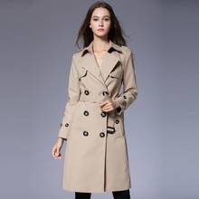 Женское двубортное пальто с длинным рукавом, весеннее пальто в европейском стиле 2024 - купить недорого