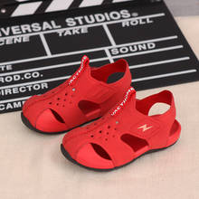 2020 summer new boys and girls soft bottom beach shoes baby fashion toe shoes Soft bottom children leather sandals 2024 - buy cheap