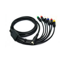 Black RGB  AV Video-Audio Cable for SEGA Saturn AV RCA Cord for SS Not Component Cable 2024 - buy cheap