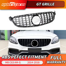 GT style grill for mercedez C63 amg C63s car styling GT racing grille for W205 C63 coupe front bumper grille 2014-2018 2024 - buy cheap