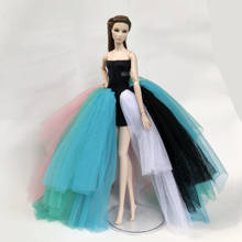 Case for barbie clothes for bjd doll Fashion Handmade Party Wedding Long Tail Doll Dresses Outfit Toys Dolls Accessories Clothes 2024 - buy cheap