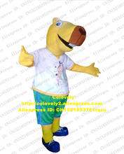 Zizito copa americana capybara hidrochaeris água hog mascote traje adulto dos desenhos animados tripulação cabaré novo estilo zz8211 2024 - compre barato