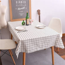 1pcs Plaid Home Table Cloth Rectangular Office Book Desk Decoration Nappe de Table Manteles Drop Shipping 2024 - buy cheap