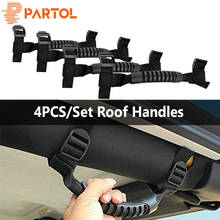 Partol 4pcs/set Car Roof Handles Grab Handles Heavy Duty Unlimited Roll Bar Grab Handles Grab Bar For Jeep Wrangler YJ TJ JK 2024 - buy cheap