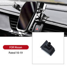 Suporte do telefone do carro de gps acessórios do carro suporte do telefone móvel do carro suporte do respiradouro de ar montar suporte para nissan patrol y62 armada 2010-2019 2024 - compre barato