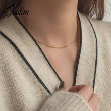 JOOLIM Dainty Stainless Steel Chain Necklace Simple Chain Necklace Drop Shipping Supplier Jewelry Wholesale 2024 - buy cheap