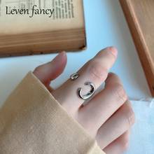 Женское кольцо LEVEN, кольцо из стерлингового серебра 925 пробы, простое Ретро геометрическое богемное роскошное кольцо с буквой алфавита 2024 - купить недорого