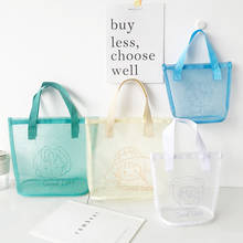 Summer Beach Tote Bag For Women Mesh Cosmetic Bag Organizer Toiletry Bag Cute Organza Travel Organizer Makeup Bag Handbag Bolsa 2024 - buy cheap