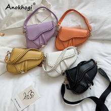 Bolso de hombro informal para mujer, bolsa de hombro con sillín y cremallera, de Color sólido, ML79 2024 - compra barato