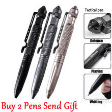 Хит продаж, деловая Мужская металлическая пишущая шариковая ручка, шариковая ручка для самозащиты, купить 2 ручки, отправить подарок 2024 - купить недорого