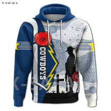 Cowboys North Aboriginal Anzac Day 3D Printed Hoodie Man Women Harajuku Outwear Zipper Pullover Sweatshirt Casual Jacket 2024 - buy cheap