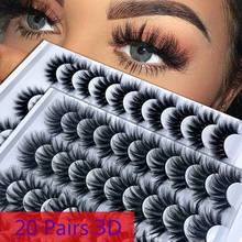 20Pairs Natural 3d False Eyelashes Fake Lashes Makeup Kit Mink Lashes Extension Tool Mink False Eyelashes For Beauty Maquiagem 2024 - buy cheap