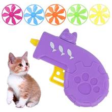 Colorido disco voador brinquedo gato gato faixas para baixo brinquedo conjunto de disco voador brinquedo para animal de estimação cor aleatória interativo perseguindo exercício novo 2024 - compre barato