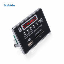 KebiduMP3-Módulo de Radio para coche, dispositivo manos libres, placa decodificadora de MP3, Bluetooth, USB, FM, Aux, Control remoto integrado, 5V, 12V 2024 - compra barato
