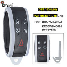 KEYECU 434MHz C2P17156 KR55WK49244 KR55WK45694 Smart 5 Button Smart Remote Key Fob for XJ8 xk8, Remote Key for jaguar, pcf7953a / hitag 2 / 46 chip, 434MHz fcc: C2P17156 2024 - buy cheap