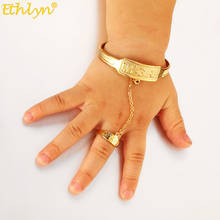 Etava criança bebê/meninas pulseiras joias cor dourada bracelete infantil & pulseiras etíopes joias para crianças b66 2024 - compre barato