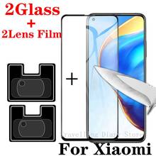 Protector de pantalla de cristal templado 4 en 1 para móvil, Protector de pantalla de cobertura completa para Xiaomi Redmi Note 9 8T 7T 7 2024 - compra barato