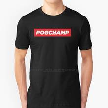 Camiseta de Pogchamp 100% algodón puro, talla grande, Pogchamp, Pog, Meme, Twitch, Emote, loggers, Streamers, Gaming, Memes, Dream 2024 - compra barato