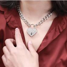 Эстетические цепочки kpop goth igirl, хрустальное ожерелье в форме сердца, кулон, гранж, аксессуары для женщин 2020, ювелирные изделия 2024 - купить недорого