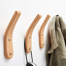 Coat Rack Hook Wall Mounted Natural Wood Hook Handmade Towel Hat Craft Hangers Home and Kitchen 2024 - buy cheap