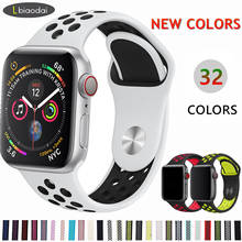 Ремешок для часов Apple watch, 38 мм, 42 мм, iWatch 4, 44 мм, 40 мм, силиконовый ремешок для часов Apple watch 4, 3, 2, 1, 42/38 мм 2024 - купить недорого