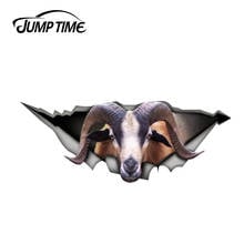 Jump Time 13cm x4.8cm 3D Sheep Car Sticker Animal Car Decoration Torn Metal Decal Bumper Windows Reflective Car Styling 2024 - buy cheap