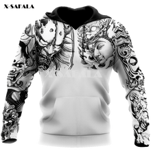 Samurai Tattoo Japan Masks Art Tattoo 3D Print XS-7XL Hoodie Man Women Harajuku Outwear Zipper Pullover Sweatshirt Unisex-17 2024 - buy cheap