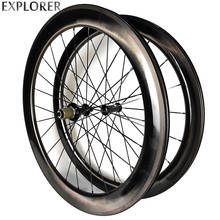 Углеродная колесная пара EXPLORER, колеса для дорожного велосипеда 80 мм * 26 мм, специальный обод тормоза 700C Racing R39, керамическое колесо трубчатого типа 2024 - купить недорого