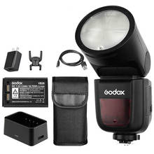 Godox V1 вспышка Speedlight 2,4G ttl HSS литий-ионная круглая головка на камеру вспышка для Canon Nikon sony Fujifilm Olympus Panasonic Pentax 2024 - купить недорого