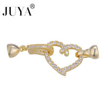 JUYA-cierres de cierre para joyería, ganchos para fabricación de joyería, de Zirconia cúbica, conectores de abalorios, accesorios de joyería hechos a mano 2024 - compra barato