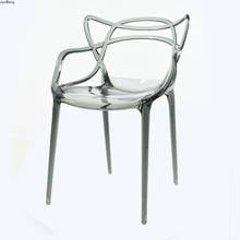 Silla de comedor nórdica con respaldo transparente, muebles de cocina, para exteriores, café, leche, tienda de té 2024 - compra barato