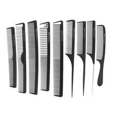 Carbon Hair Comb 9/pcs Lot Black hair Cutting Combs Set, Hair Tail Comb in Different Design For Professional Usage, T&G-9 2024 - buy cheap