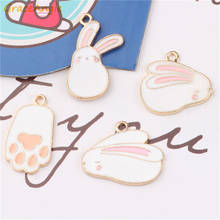 8Pcs Mix Animals enamel rabbit charms jewelry accessories for earring pendant bracelet necklace  Brooches zinc alloy diy finding 2024 - buy cheap