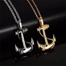 Anchor Necklaces For Women Pendant Chain Man Fashion Jewelry Black Gold Silver Color Stainless Steel Chains Necklace Wholesale 2024 - buy cheap