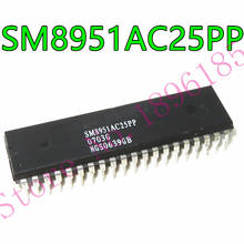 1 шт./лот SM8951AC25PP SM8951A DIP-40 в наличии 8-Bits Micro-controller With 4/8KB flash embedded 2024 - купить недорого