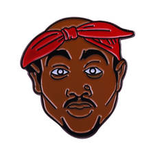 Tupac Shakur 2Pac Hip Hop Rap Music Legend Pin Brooch Men's Fashion Accessories 2024 - buy cheap