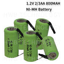 10 PCS/lot New Original 1.2V 2/3AA 800mAh Ni-Mh 2/3 AA Ni-Mh Rechargeable Battery With Pins Free Shipping 2024 - buy cheap