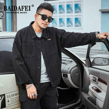 Plus Size 6XL 8XL Mens Fashion Clothing Trends Korean Style Batwing Sleeve Loose Denim Jacket 2021 New Casual Black Jean Coat 2024 - buy cheap