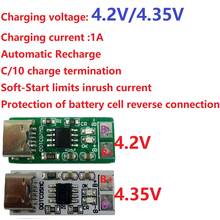 Тип-C USB 5V до 4,2 V 4,35 V Li-ion Li-Po модуль зарядного устройства литиевой батареи для 3,7 V 3,8 V 18650 батарея для мобильного телефона 2024 - купить недорого