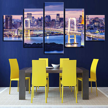 Wall Art 5  The City Of Sydney Night View Home Paintings Modular Pictures Canvas Decor Modern HD Printed Posters  Living Room 2024 - buy cheap