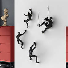 Decoraciones de pared creativas, escultura Retro, figuras de escalada en roca, estatua de pared colgante, decoración de pared para sala de estar, deportista 2024 - compra barato