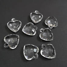 Wholesale 22mm*20mm*9mm  260pcs/lot Clear Faceted Acrylic Heart Beads Charms/Jewelry Accessories/ Finding/Earring / DIY Jewelry 2024 - buy cheap