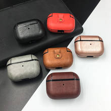 Luxury Leather Skin Earphone Case For Apple Airpods Pro Cover Wireless Bluetooth Protective Case For Air Pods 3 2019 Capa Coque 2024 - buy cheap