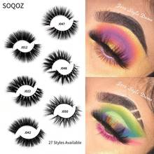 SOQOZ Mink Eyelash 3D Mink False Eyelashes Ultra-thick Fluffy Naturally Fuller Lash Unique depth&volume with false Lash J012 2024 - buy cheap