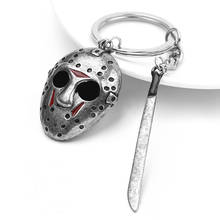 Hot horror movie Friday the 13th keychain jason mask thriller key chain men's car pendant decoration Jewelry 2024 - buy cheap