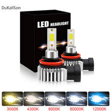 Auto Lamp H4 Led Headlight Bulb High Low Beam Diodes COB Chips No Fan Automotive Motorbike Light 80W 12000lm 6000K 12V 24V 2024 - buy cheap