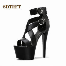 SDTRFT/Женская обувь; женская обувь на тонком каблуке 15 см; zapatos mujer; женская обувь на шпильке с острым носком; свадебные туфли на очень высоком каблуке с открытым носком 2024 - купить недорого