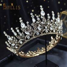 A126  Wedding Heir Crown Gold Craft  Hair Ornaments 2021  Bridal Tiaras Crystals Birthday Party Headpiece Rhinestone Headband 2024 - buy cheap
