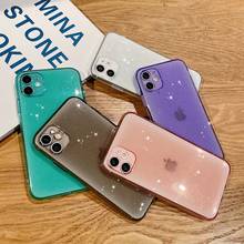 Candy Color Shockproof Bumper Transparent Soft TPU For iPhone 12 Pro Max XR X XS Max Soft TPU Clear Cover For iPhone 7 8 Plus SE 2024 - купить недорого